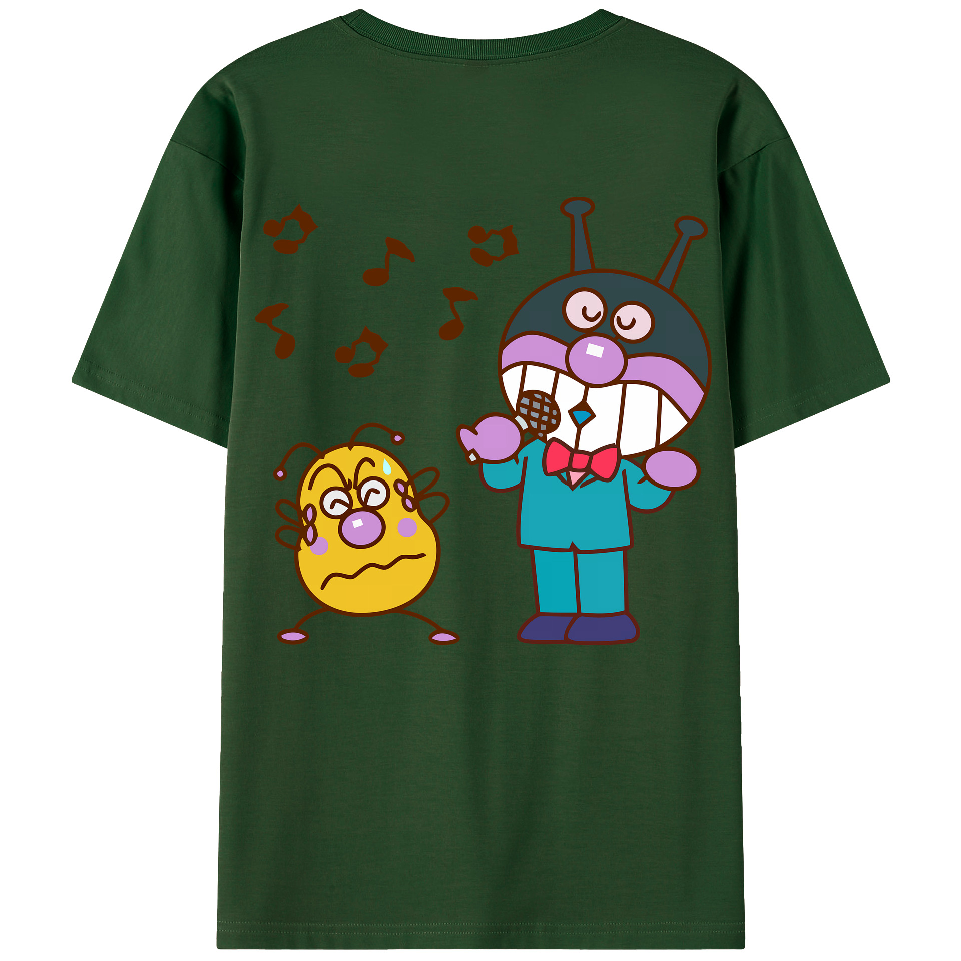 （画像用） アンパンマン Anpanman 綿100％半袖Tシャツ（背面プリント）